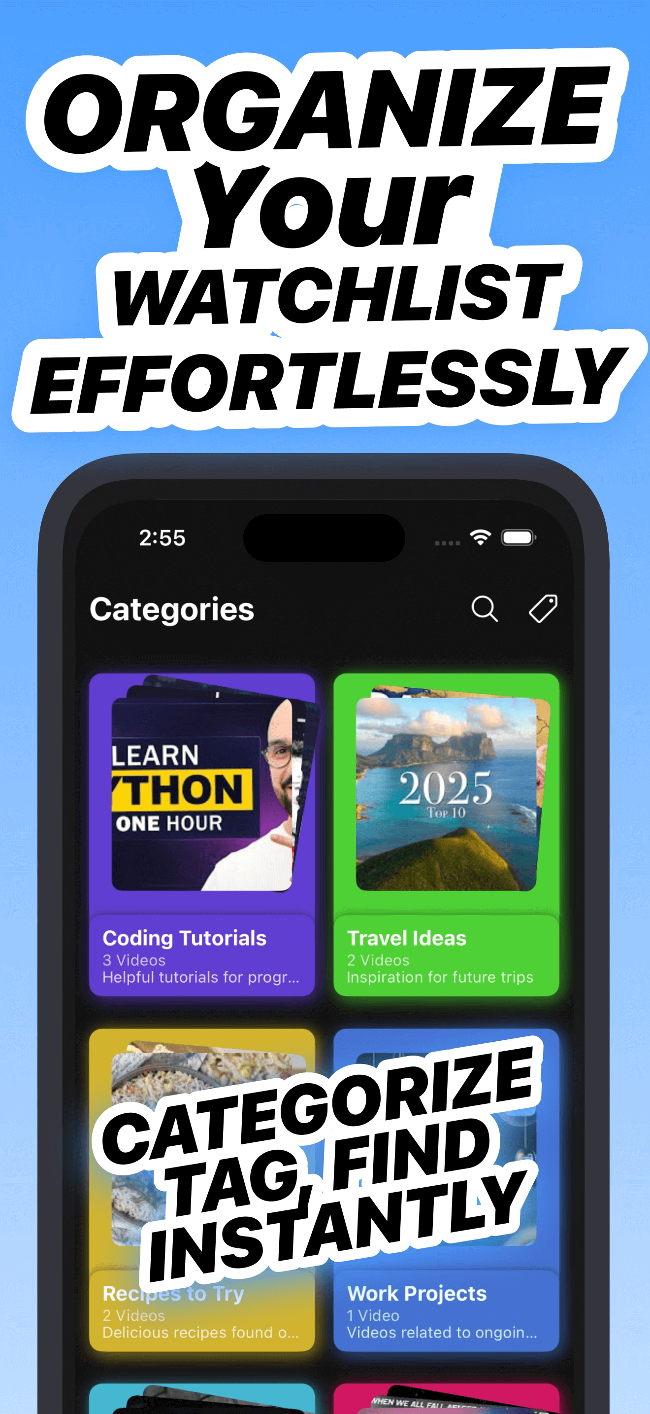 TubePocket Home Screen