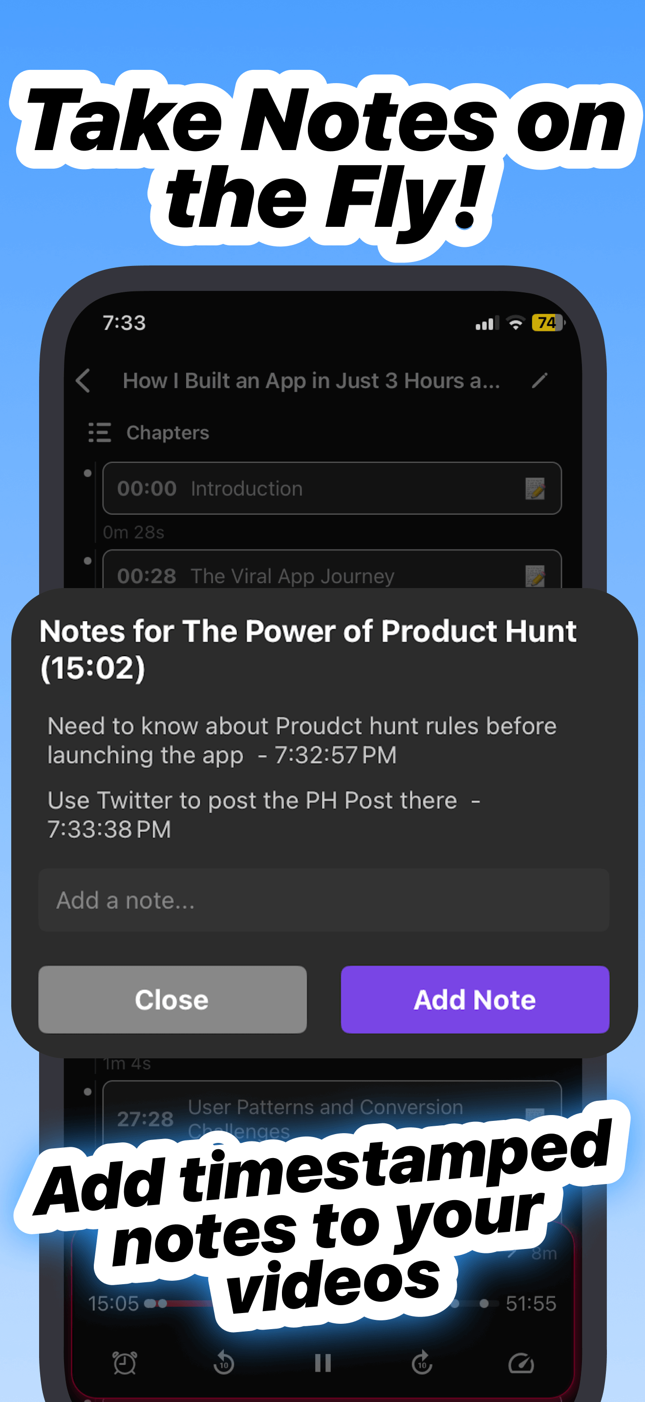 Notes Feature Screenshot